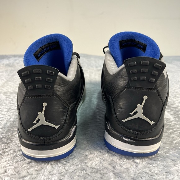 Men's Nike Air Jordan Retro 4 'Motorsport Alternate' 308497-006 Black Blue Sz 10 - Picture 3 of 12